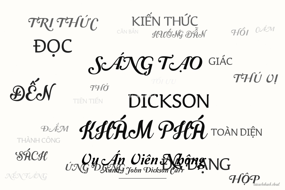 WordArt Vụ Án Viên Nhộng Xanh - John Dickson Carr