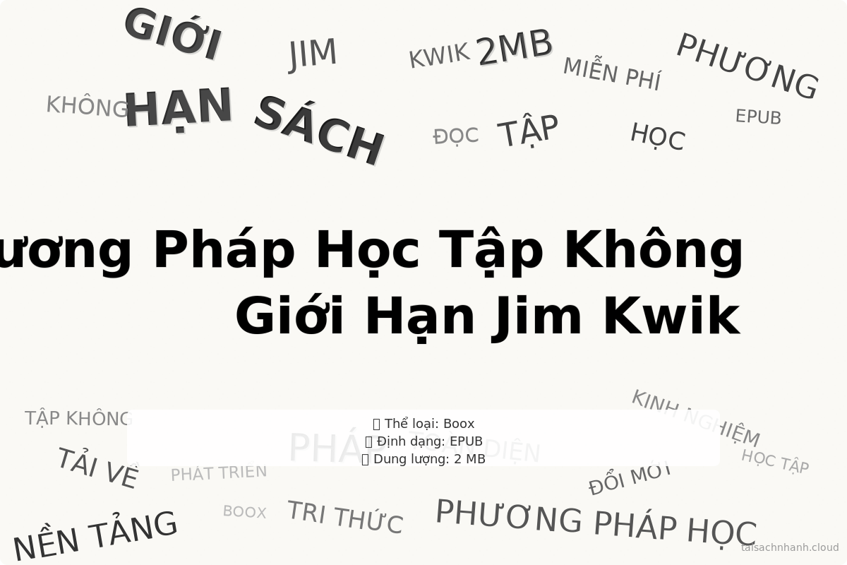 WordArt Phương Pháp Học Tập Không Giới Hạn Jim Kwik - SÁNG TẠO