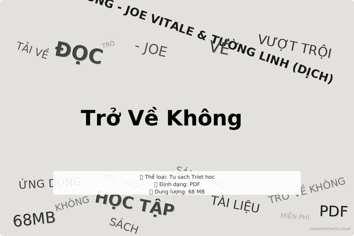 WordArt Trở Về Không - Joe Vitale & Tường Linh (Dịch) - KHÁM PHÁ